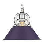 Golden Lighting Orwell Yep By Golden Lighting Orwell 1-light Wall Sconce In Aged Brass And Exotic Purple Shade