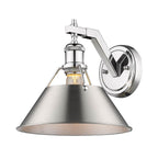 Golden Lighting Orwell Yep By Golden Lighting Orwell 1-light Wall Sconce In Aged Brass And Pewter Shade