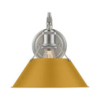 Golden Lighting Orwell Yep By Golden Lighting Orwell 1-light Wall Sconce In Aged Brass And Auric Yellow Shade