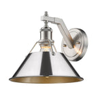 Golden Lighting Orwell Yep By Golden Lighting Orwell 1-light Wall Sconce In Aged Brass And Chrome Shade