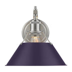 Golden Lighting Orwell Yep By Golden Lighting Orwell 1-light Wall Sconce In Aged Brass And Exotic Purple Shade