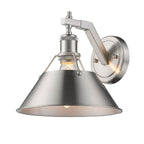 Golden Lighting Orwell Yep By Golden Lighting Orwell 1-light Wall Sconce In Aged Brass And Pewter Shade