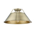 Golden Lighting 3306-3FM AB-AB Aged Brass Yep By Golden Lighting Orwell 3-light Flush Mount In Aged Brass Image 1