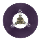 Golden Lighting Orwell Yep By Golden Lighting Orwell 3-light Flush Mount In Aged Brass And Exotic Purple Shade