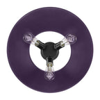 Golden Lighting Orwell Yep By Golden Lighting Orwell 3-light Flush Mount In Aged Brass And Exotic Purple Shade