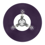 Golden Lighting Orwell Yep By Golden Lighting Orwell 3-light Flush Mount In Aged Brass And Exotic Purple Shade