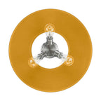 Golden Lighting Orwell Yep By Golden Lighting Orwell 3-light Flush Mount In Aged Brass And Auric Yellow Shade