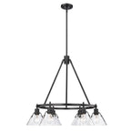 Golden Lighting Orwell Yep By Golden Lighting Orwell 6-light Chandelier In Aged Brass And Clear Glass