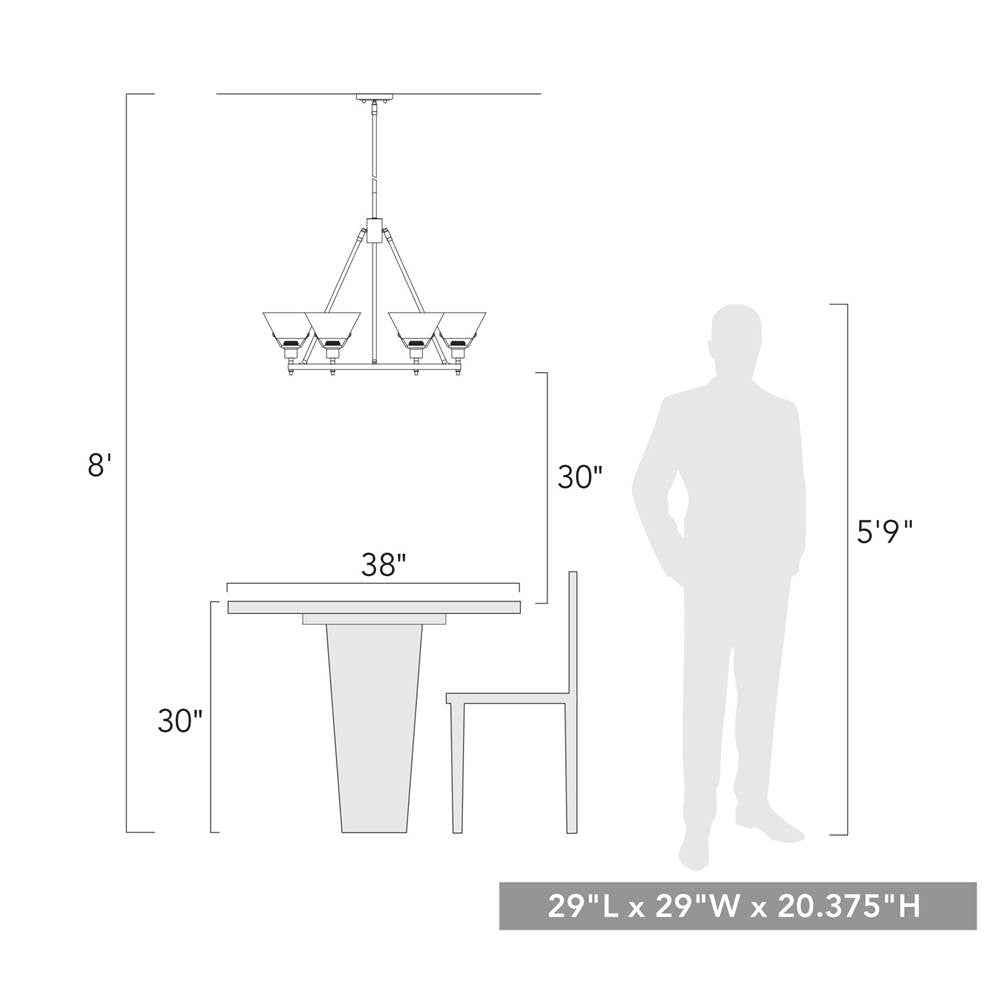 Golden Lighting 3306-6 BLK-CLR Matte Black Yep By Golden Lighting Orwell 6-light Chandelier In Matte Black And Clear Glass Image 2