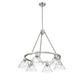 Golden Lighting 3306-6 PW-CLR Pewter Yep By Golden Lighting Orwell 6-light Chandelier In Pewter And Clear Glass Image 1