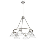 Golden Lighting 3306-6 PW-CLR Pewter Yep By Golden Lighting Orwell 6-light Chandelier In Pewter And Clear Glass Image 1