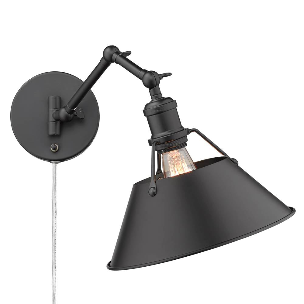 Golden Lighting 3306-A1W BLK-BLK Matte Black Yep By Golden Lighting Orwell 1-light Swing Arm Wall Lamp In Matte Black Image 4