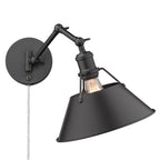 Golden Lighting 3306-A1W BLK-BLK Matte Black Yep By Golden Lighting Orwell 1-light Swing Arm Wall Lamp In Matte Black Image 4