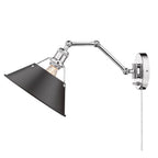 Golden Lighting 3306-A1W CH-RBZ Chrome Yep By Golden Lighting Orwell 1-light Swing Arm Wall Lamp In Chrome And Rubbed Bronze Shade Image 3