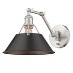 Golden Lighting 3306-A1W PW-RBZ Pewter Yep By Golden Lighting Orwell 1-light Swing Arm Wall Lamp In Pewter And Rubbed Bronze Shade Image 2