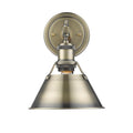 Golden Lighting 3306-BA1 AB-AB Aged Brass Yep By Golden Lighting Orwell 1-light Vanity In Aged Brass Image 1