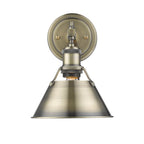 Golden Lighting 3306-BA1 AB-AB Aged Brass Yep By Golden Lighting Orwell 1-light Vanity In Aged Brass Image 1