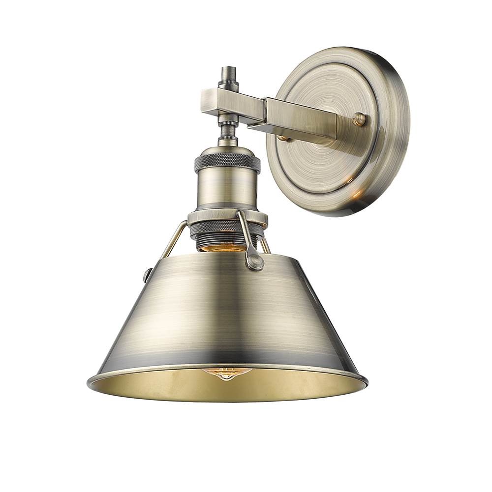 Golden Lighting Orwell Yep By Golden Lighting Orwell 1-light Vanity In Aged Brass