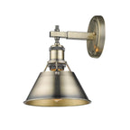 Golden Lighting 3306-BA1 AB-AB Aged Brass Yep By Golden Lighting Orwell 1-light Vanity In Aged Brass Image 2