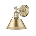 Golden Lighting 3306-BA1 AB-BCB Aged Brass Yep By Golden Lighting Orwell 1-light Vanity In Aged Brass And Brushed Champagne Brass Shade Image 1