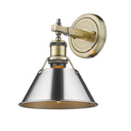 Golden Lighting Orwell Yep By Golden Lighting Orwell 1-light Vanity In Aged Brass And Chrome Shade