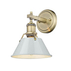 Golden Lighting 3306-BA1 AB-DB Aged Brass Yep By Golden Lighting Orwell 1-light Vanity In Aged Brass And Dusky Blue Shade Image 1