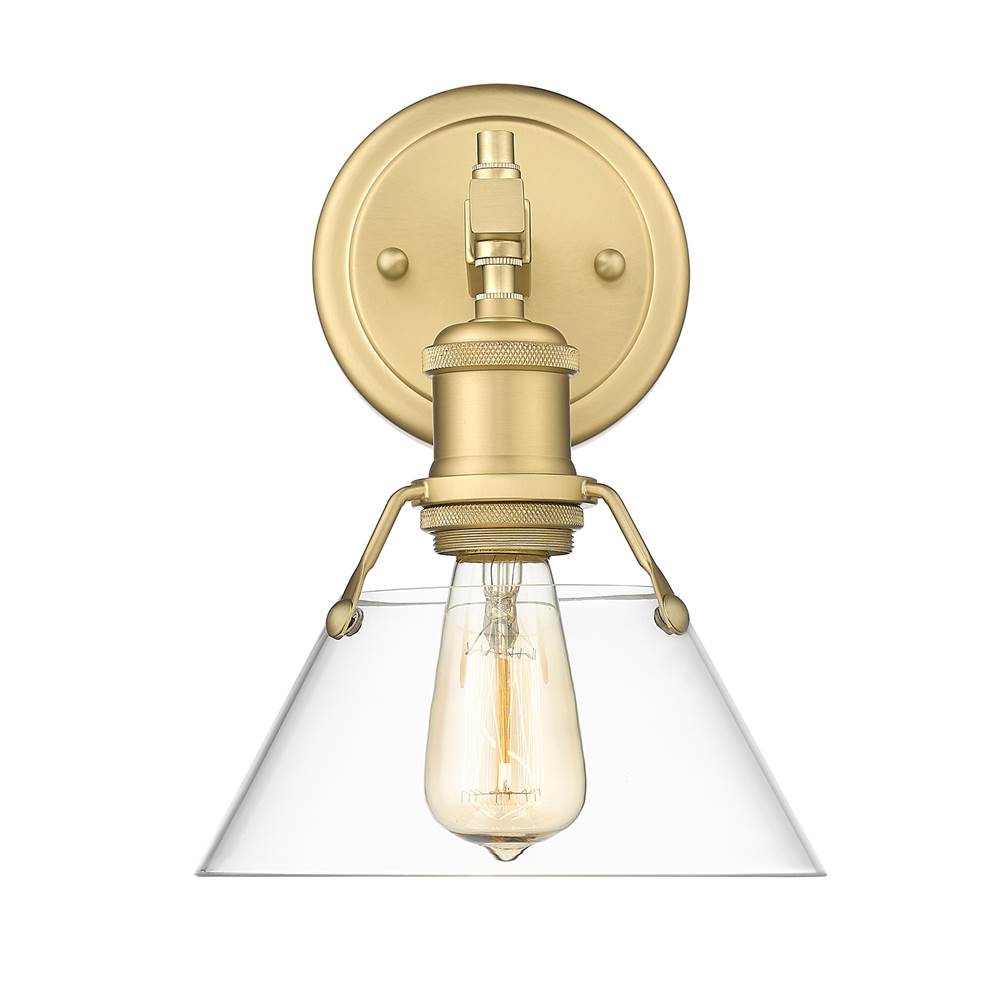 Golden Lighting Orwell Yep By Golden Lighting Orwell 1-light Vanity In Aged Brass And Clear Glass