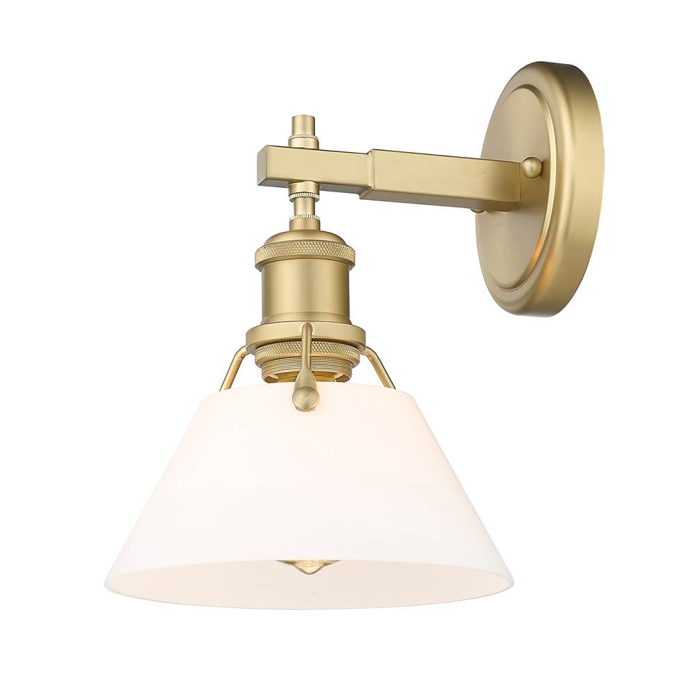 Golden Lighting 3306-BA1 BCB-OP Brushed Champagne Brass Yep By Golden Lighting Orwell 1-light Vanity In Brushed Champagne Brass And Opal Glass Image 4