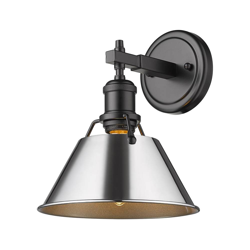 Golden Lighting Orwell Yep By Golden Lighting Orwell 1-light Vanity In Aged Brass And Chrome Shade