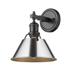 Golden Lighting Orwell Yep By Golden Lighting Orwell 1-light Vanity In Aged Brass And Chrome Shade