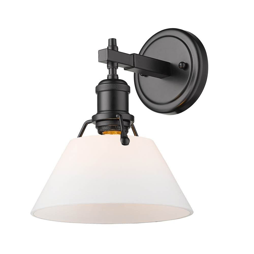 Golden Lighting Orwell Yep By Golden Lighting Orwell 1-light Vanity In Aged Brass And Opal Glass