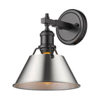 Golden Lighting Orwell Yep By Golden Lighting Orwell 1-light Vanity In Aged Brass And Pewter Shade