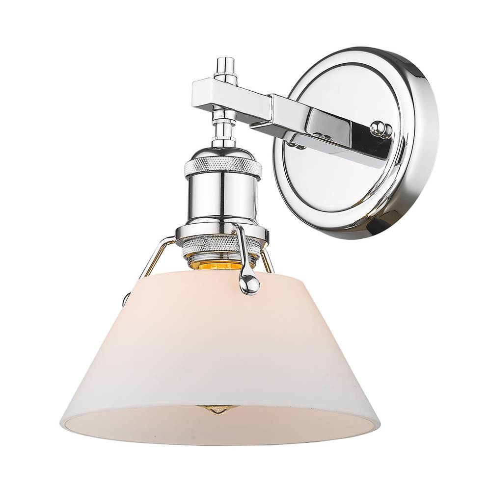 Golden Lighting Orwell Yep By Golden Lighting Orwell 1-light Vanity In Aged Brass And Opal Glass