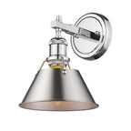 Golden Lighting Orwell Yep By Golden Lighting Orwell 1-light Vanity In Aged Brass And Pewter Shade