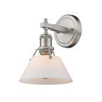 Golden Lighting Orwell Yep By Golden Lighting Orwell 1-light Vanity In Aged Brass And Opal Glass