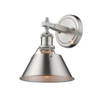 Golden Lighting Orwell Yep By Golden Lighting Orwell 1-light Vanity In Aged Brass And Pewter Shade