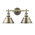 Golden Lighting 3306-BA2 AB-AB Aged Brass Yep By Golden Lighting Orwell 2-light Vanity In Aged Brass Image 1