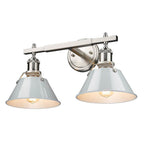 Golden Lighting 3306-BA2 PW-DB Pewter Yep By Golden Lighting Orwell 2-light Vanity In Pewter And Dusky Blue Shade Image 5