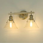 Golden Lighting 3306-BA2 BCB-CLR Brushed Champagne Brass Yep By Golden Lighting Orwell 2-light Vanity In Brushed Champagne Brass And Clear Glass Image 3