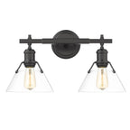 Golden Lighting Orwell Yep By Golden Lighting Orwell 2-light Vanity In Aged Brass And Clear Glass