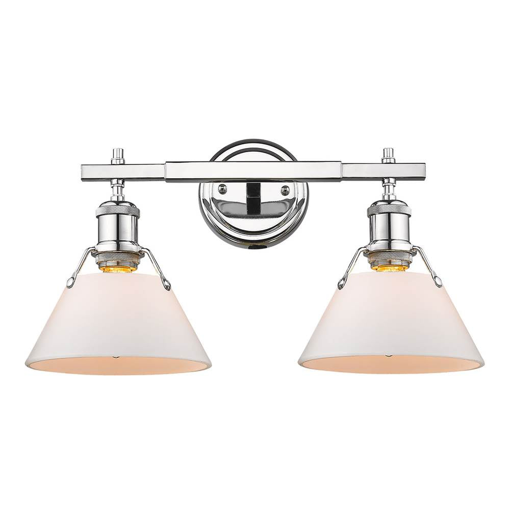 Golden Lighting Orwell Yep By Golden Lighting Orwell 2-light Vanity In Aged Brass And Opal Glass
