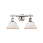 Golden Lighting Orwell Yep By Golden Lighting Orwell 2-light Vanity In Aged Brass And Opal Glass