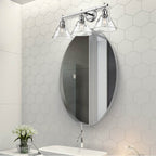 Golden Lighting 3306-BA3 CH-CLR Chrome Yep By Golden Lighting Orwell 3-light Vanity In Chrome And Clear Glass Image 2