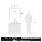 Golden Lighting 3306-BA3 CH-RBZ Chrome Yep By Golden Lighting Orwell 3-light Vanity In Chrome And Rubbed Bronze Shade Image 2