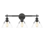 Golden Lighting Orwell Yep By Golden Lighting Orwell 3-light Vanity In Aged Brass And Clear Glass