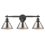 Golden Lighting Orwell Yep By Golden Lighting Orwell 3-light Vanity In Aged Brass And Pewter Shade