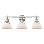 Golden Lighting Orwell Yep By Golden Lighting Orwell 3-light Vanity In Aged Brass And Opal Glass