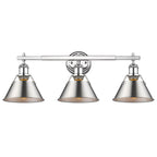 Golden Lighting Orwell Yep By Golden Lighting Orwell 3-light Vanity In Aged Brass And Pewter Shade