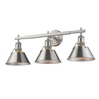 Golden Lighting 3306-BA3 PW-PW Pewter Yep By Golden Lighting Orwell 3-light Vanity In Pewter Image 2