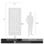 Golden Lighting 3306-FM AB-AB Aged Brass Yep By Golden Lighting Orwell 1-light Flush Mount In Aged Brass Image 2